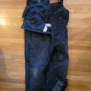 Walls work wear. Black insulated bibs